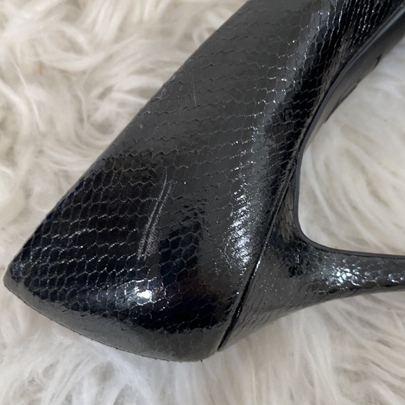 FIONI Reptile Design Open Toe Pumps Heels Size 8.5 - Picture 6 of 8